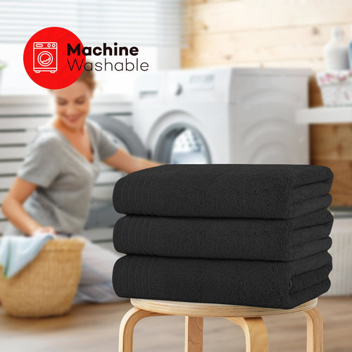 OLIVIA ROCCO Monaco 3 Pack Extra Large Bath Sheets 500GSM 100% Cotton Highly Absorbent