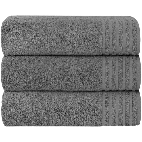 OLIVIA ROCCO Monaco 3 Pack Extra Large Bath Sheets 500GSM 100% Cotton Highly Absorbent