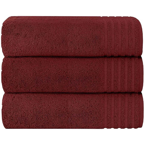 OLIVIA ROCCO Monaco 3 Pack Extra Large Bath Sheets 500GSM 100% Cotton Highly Absorbent