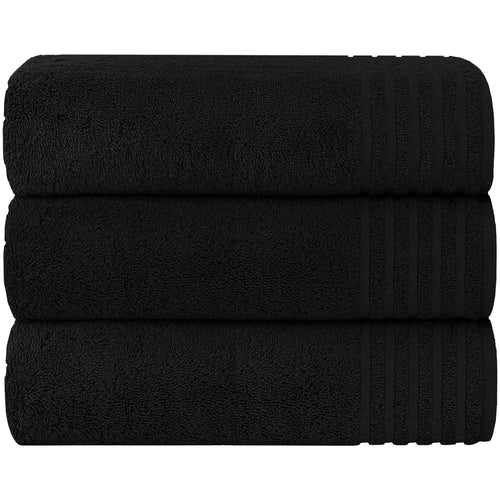 OLIVIA ROCCO Monaco 3 Pack Extra Large Bath Sheets 500GSM 100% Cotton Highly Absorbent