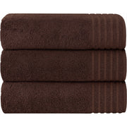 OLIVIA ROCCO Monaco 3 Pack Extra Large Bath Sheets 500GSM 100% Cotton Highly Absorbent