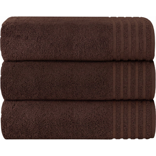 OLIVIA ROCCO Monaco 3 Pack Extra Large Bath Sheets 500GSM 100% Cotton Highly Absorbent