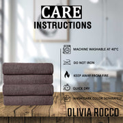 OLIVIA ROCCO Pack Of 4 Large Quick-Drying Indus Valley Cotton Bath Sheets 80x140cm