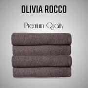 OLIVIA ROCCO Pack Of 4 Large Quick-Drying Indus Valley Cotton Bath Sheets 80x140cm