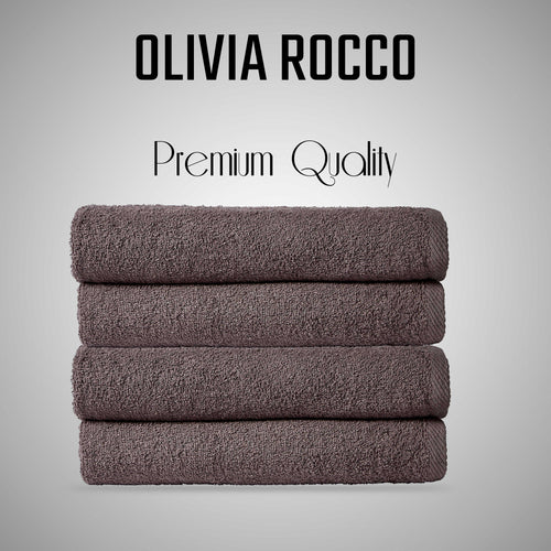 OLIVIA ROCCO Pack Of 4 Large Quick-Drying Indus Valley Cotton Bath Sheets 80x140cm