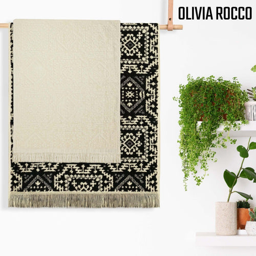 OLIVIA ROCCO 4 Piece Moroccan Towel Set 100% Cotton 500GSM High Absorbency Bath Towels
