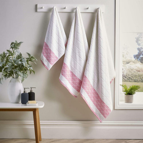 OLIVIA ROCCO Inca Diamond Jacquard 600GSM Cotton Towels Bath Sheets And Bath Towels Set