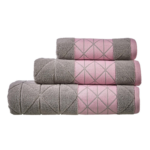 OLIVIA ROCCO Inca Diamond Jacquard 600GSM Cotton Towels Bath Sheets And Bath Towels Set