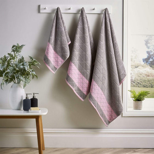 OLIVIA ROCCO Inca Diamond Jacquard 600GSM Cotton Towels Bath Sheets And Bath Towels Set