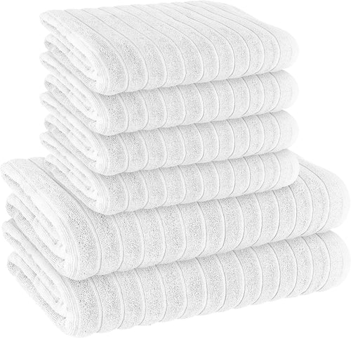 OLIVIA ROCCO Hydro Cotton Ribbed Towels Jumbo Bath Sheets 2 Pack Charcoal Highly