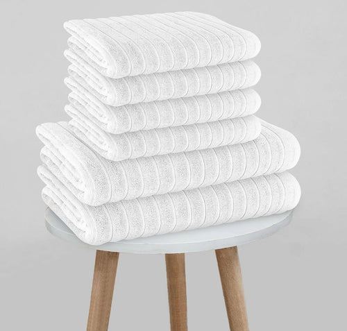 OLIVIA ROCCO Hydro Cotton Ribbed Towels Jumbo Bath Sheets 2 Pack Charcoal Highly