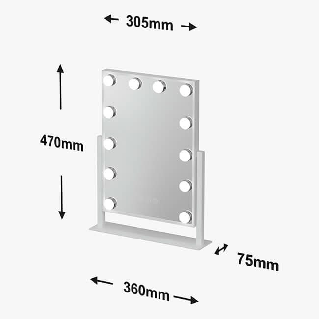 Olsen Hollywood Mirror White 47x37cm