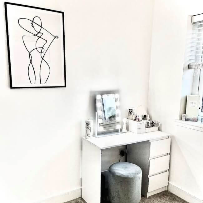 Olsen Hollywood Mirror White 47x37cm