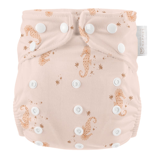 One Size Baby to Toddler Reusable Swim Nappies - Seahorse Snuggles