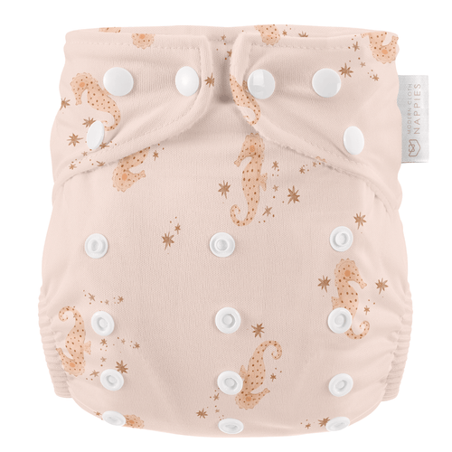 One Size Baby to Toddler Reusable Swim Nappies - Seahorse Snuggles