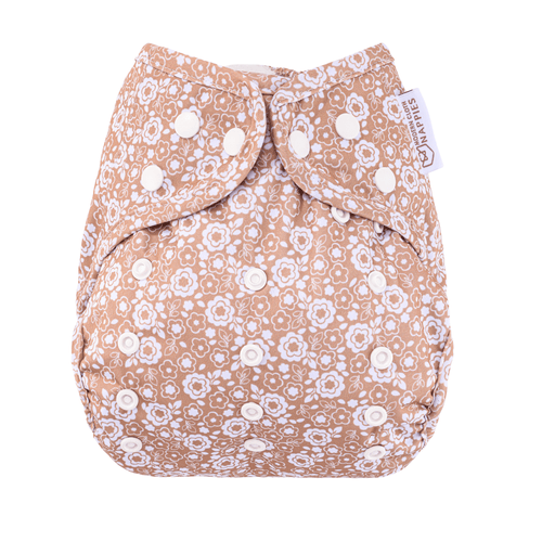 One Size Reusable Cloth Nappy Wrap - Bloom