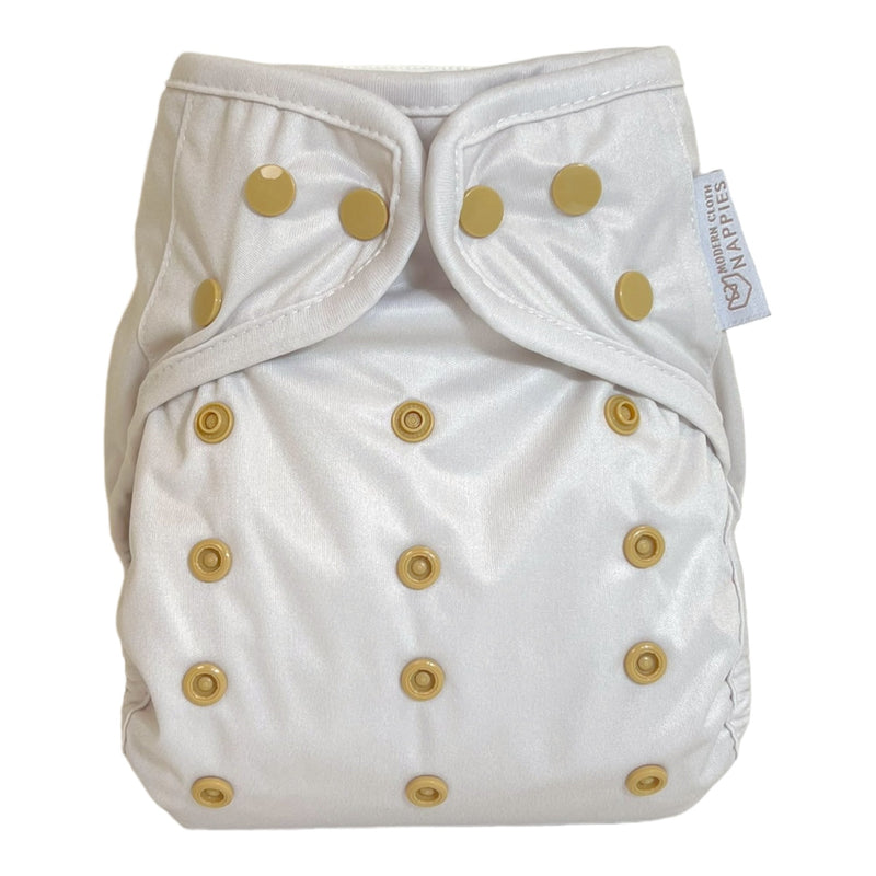 One Size Reusable Cloth Nappy Wrap - Coconut Milk