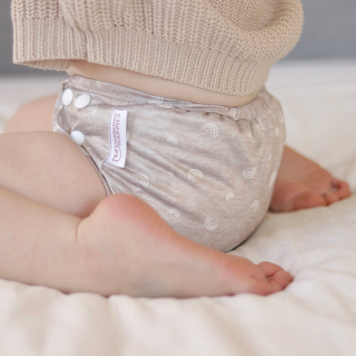 One Size Reusable Cloth Nappy Wrap - Soft Sand