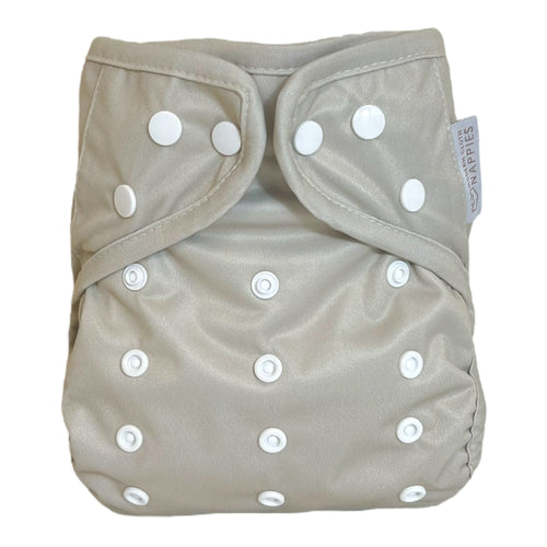 One Size Reusable Cloth Nappy Wrap - Grey Mist