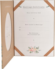 A4 Wedding Certificate Holder Book - Floral