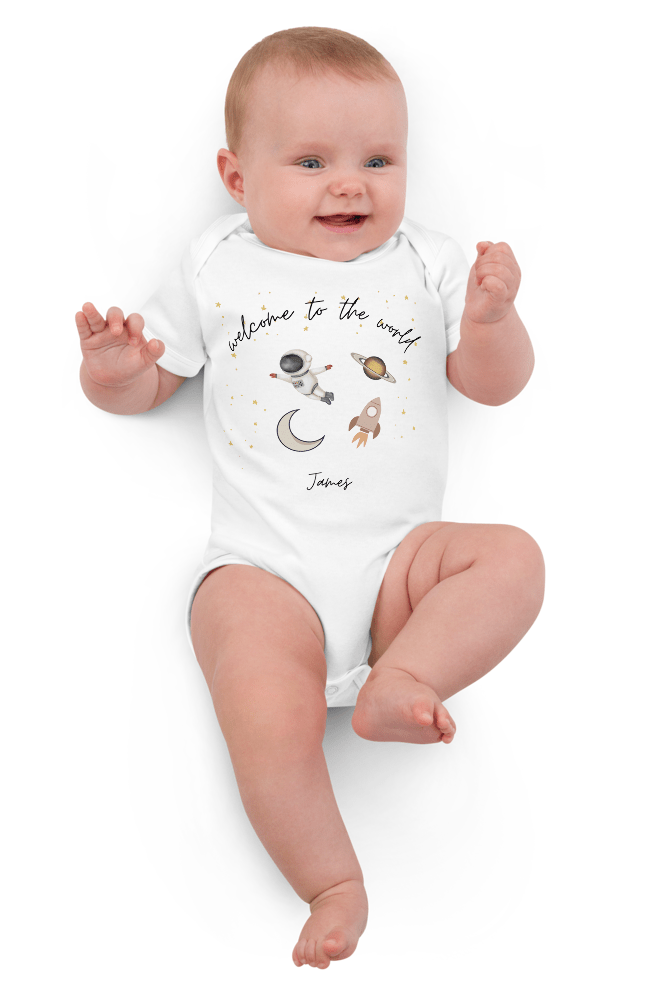 Welcome to the World Galaxy (Personalised Name Bodysuit)