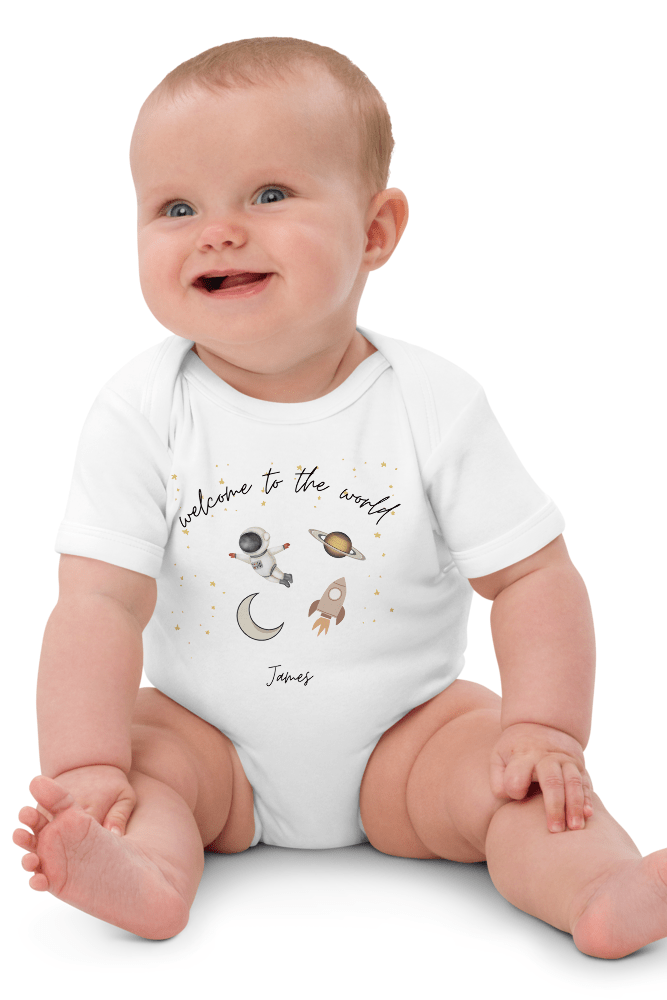 Welcome to the World Galaxy (Personalised Name Bodysuit)