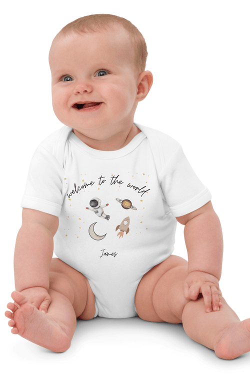 Welcome to the World Galaxy (Personalised Name Bodysuit)