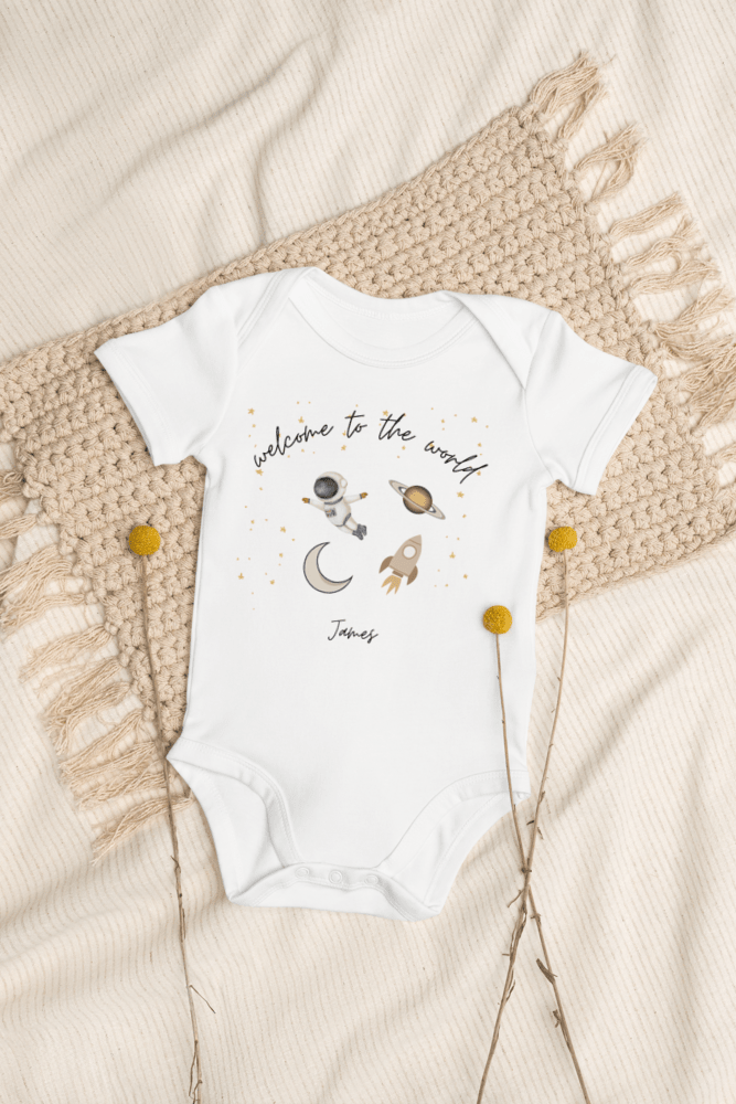 Welcome to the World Galaxy (Personalised Name Bodysuit)