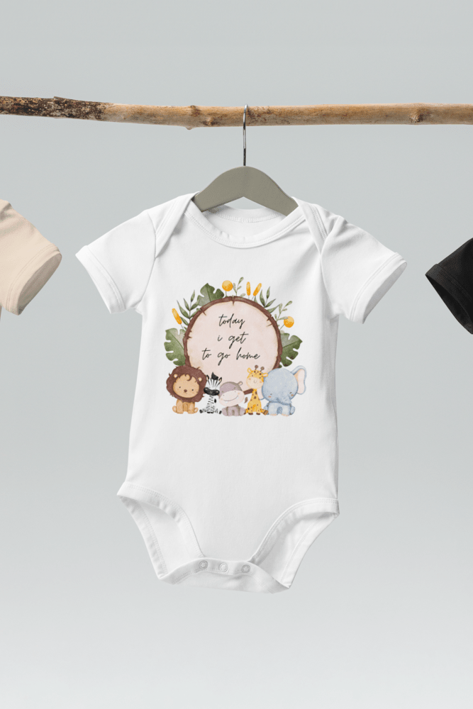 Today I Get To Go Home Safari Drum (Bodysuit)