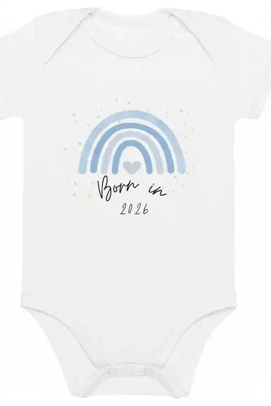 Born in 2026 Blue Personalised Bodysuit