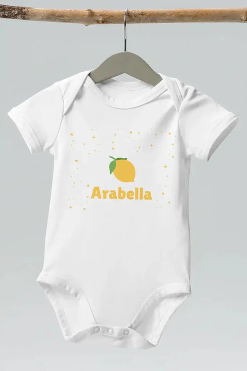 Custom Lemon Bodysuit In White