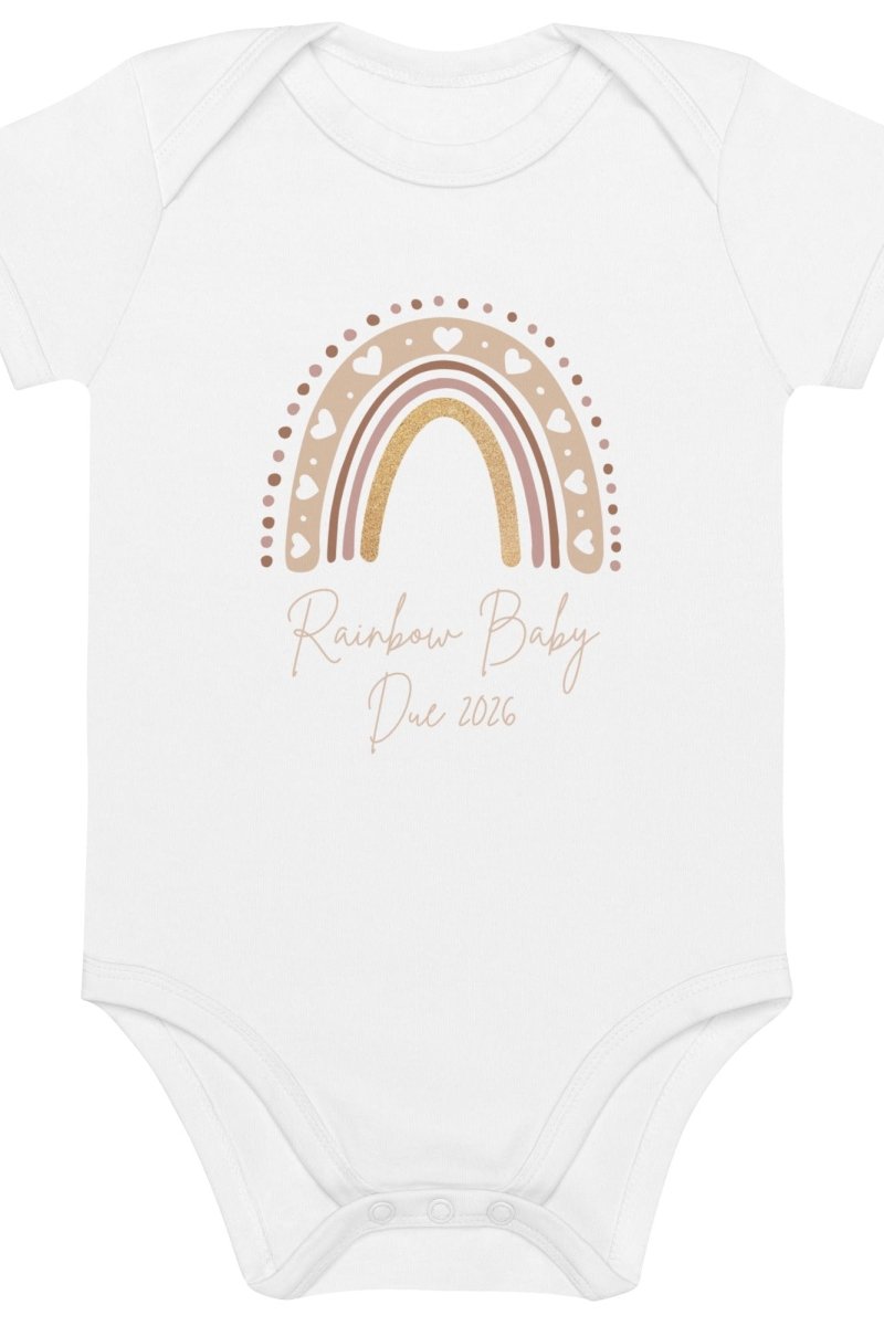 Neutral Heart Rainbow Baby Due Bodysuit