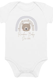 Neutral Bear Rainbow Baby Due Bodysuit