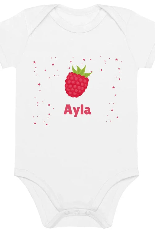 Personalized Raspberry Baby Bodysuit