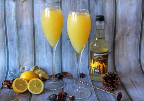 Organic Jun Kombucha Lemon + Ginger – Unpasteurised Honey Fermented Drink 330ml
