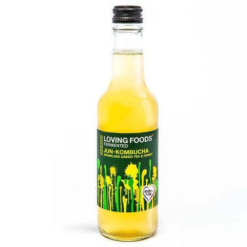 Organic Jun Kombucha – Unpasteurised Honey Fermented Green Tea Drink 330ml