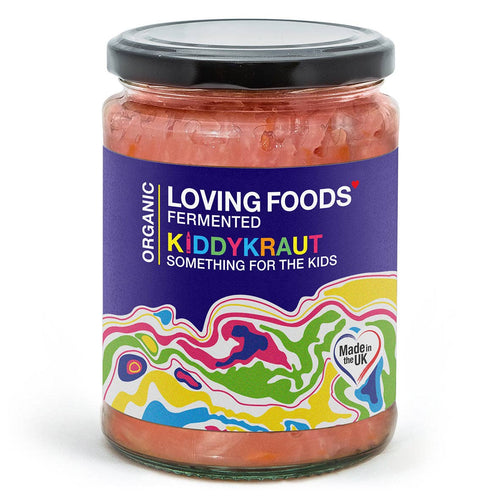 Organic Kiddykraut – Raw Unpasteurised Sauerkraut with Apple & Carrot 475g