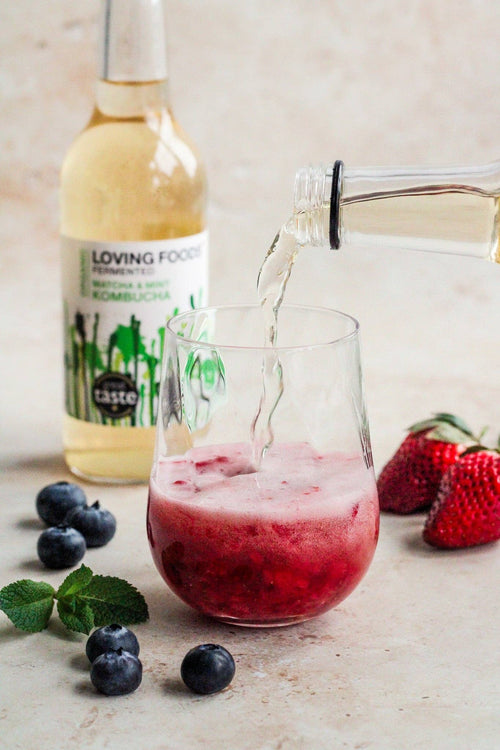 Organic Kombucha Matcha & Mint – Unpasteurised Fermented Tea Drink 330ml