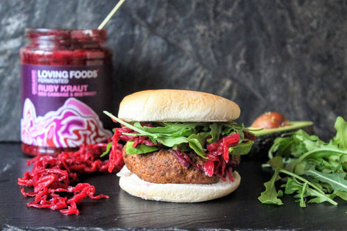 Organic Ruby Kraut – Unpasteurised Red Cabbage Sauerkraut 475g Vegan