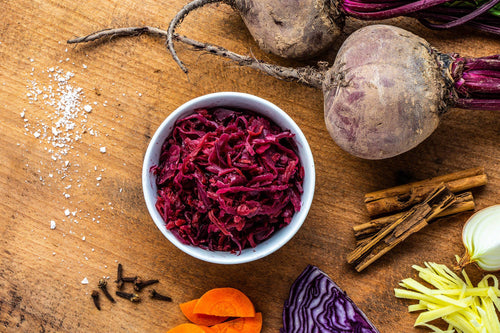 Organic Ruby Kraut – Unpasteurised Red Cabbage Sauerkraut 475g Vegan