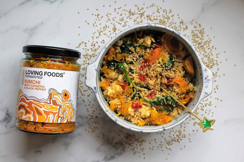 Organic Turmeric & Black Pepper Kimchi – Unpasteurised 475g Vegan