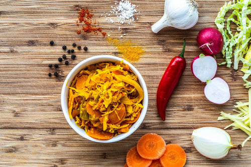 Organic Turmeric & Black Pepper Kimchi – Unpasteurised 475g Vegan
