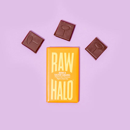 Organic Vegan Dark Chocolate with Salted Caramel 22g