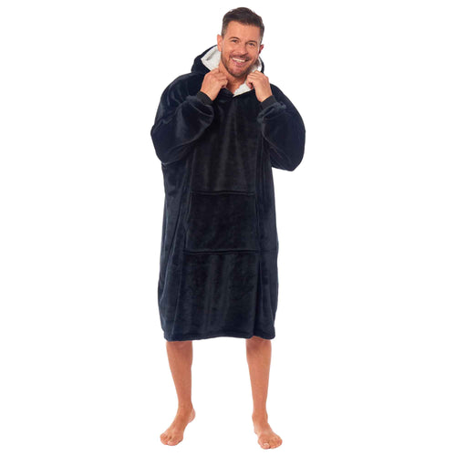 Daisy Dreamer Oversized Mens Hooded Blanket Sweatshirt With Sherpa Lining Cotton Rich Super Soft Everyday