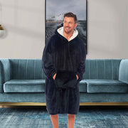 Daisy Dreamer Oversized Mens Hooded Blanket Sweatshirt With Sherpa Lining Cotton Rich Super Soft Everyday