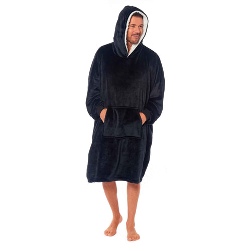 Daisy Dreamer Oversized Mens Hooded Blanket Sweatshirt With Sherpa Lining Cotton Rich Super Soft Everyday