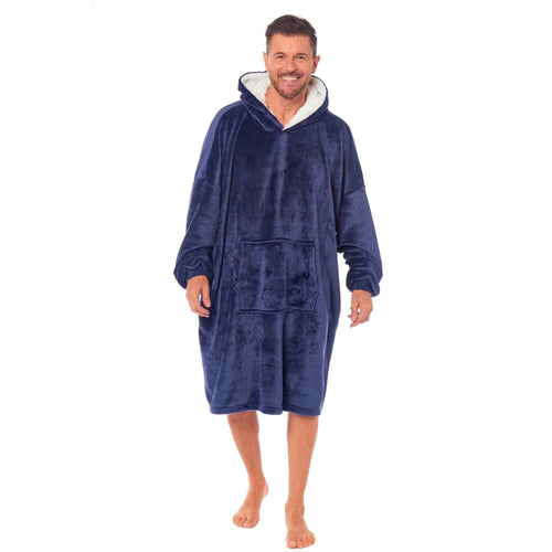 Daisy Dreamer Oversized Mens Hooded Blanket Sweatshirt With Sherpa Lining Cotton Rich Super Soft Everyday