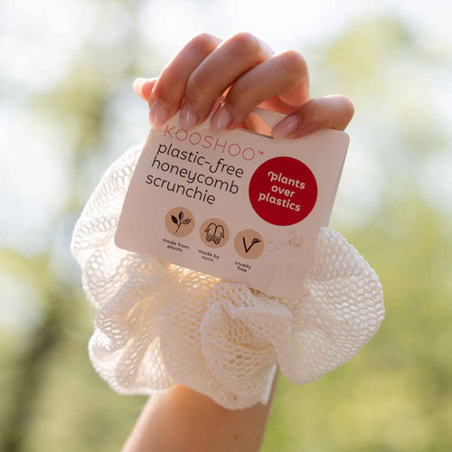 Oversized Plastic-Free Honeycomb Scrunchie – Organic Cotton