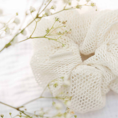 Oversized Plastic-Free Honeycomb Scrunchie – Organic Cotton