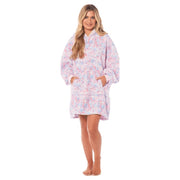 Daisy Dreamer Oversized Rainbow Hooded Blanket Sweatshirt With Sherpa Fur Lining